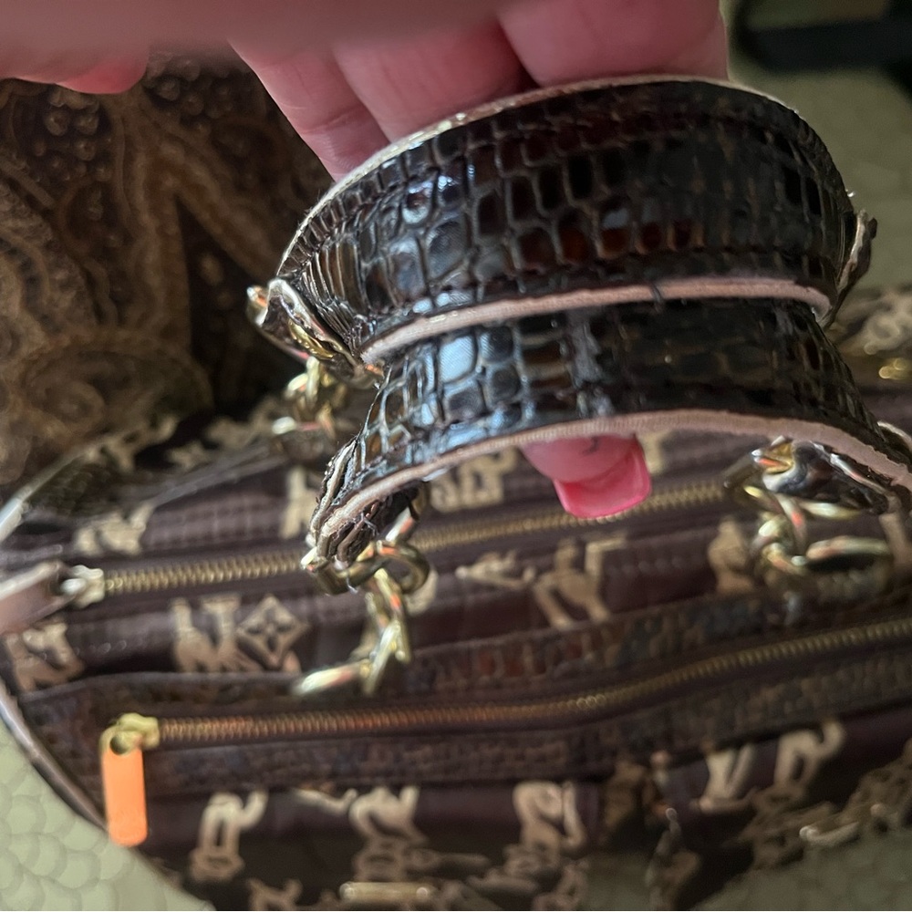 Louis Vuitton Brown and Cream Satchel - Picture 7 of 10